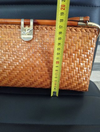 Borsetta vintage vimini e rattan anni '60/'70