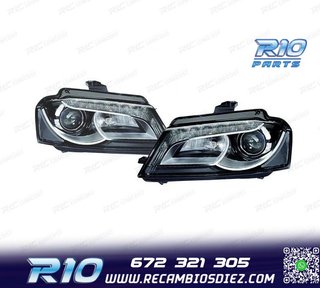 FAROS XENON AUDI A3 8P 08-12 LUZ DIURNA FONDO NEGRO