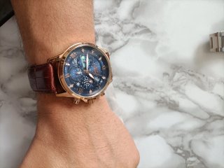 Reloj LIGE Elegante Marrón y Dorado