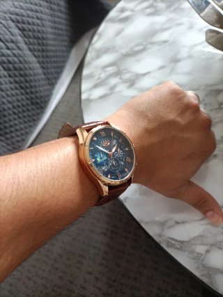 Reloj LIGE Elegante Marrón y Dorado