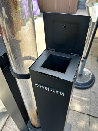 Estufa exterior pellets cristal y metal