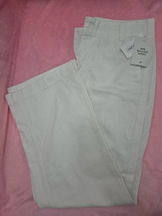 Pantalón H&M Blanco Talla 42