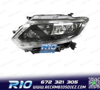 FARO IZQ PARA NISSAN XTRAIL 14-18 LED FONDO NEGRO