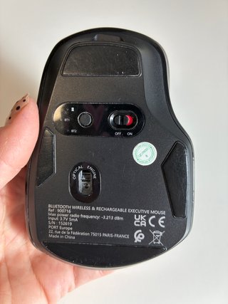 Ratón Port Designs Bluetooth Recargable Negro