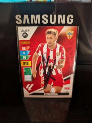 Cromo firmado Embarba Panini LaLiga