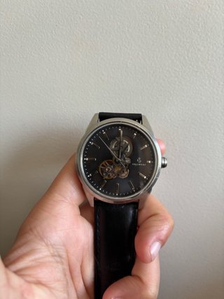 Reloj SEIZMONT Esqueleto Negro y Plateado