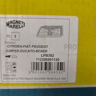 FARO IZQUIERDO FIAT / PEUGEOT / CITROEN NUEVO LPB382