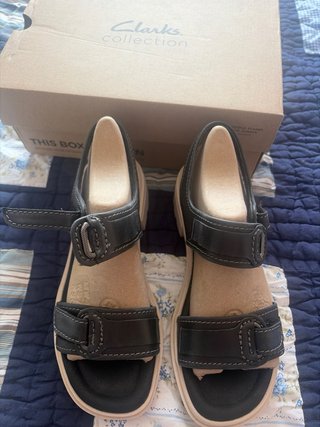 Sandalias Clarks Negras Mujer