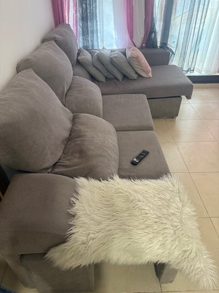 Sofá modular gris como nuevo