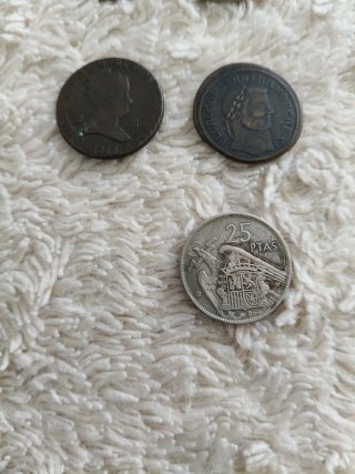 Lote de 5 monedas antiguas