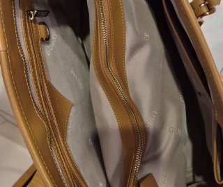 Borsa Tote Guess Pelle Cognac con Dettagli Snake