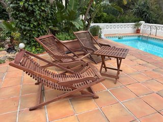 3 hamacas de  madera tropical