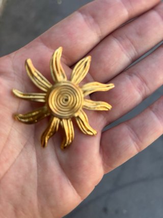 Spilla Sole Yves Saint Laurent Oro
