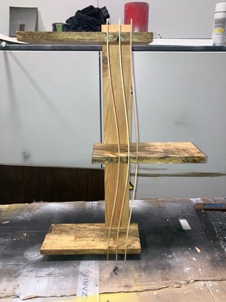 Mensola artistica artigianale in legno
