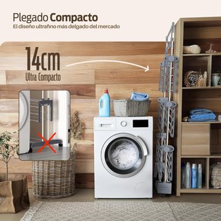 PORTENTUM Tendedero Vertical Plegable Compacto