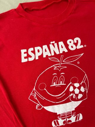 Camiseta España 82 Naranjito Vintage Roja
