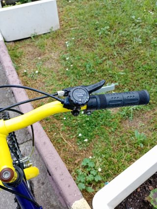 Bicicleta de Montaña Azul y Amarilla