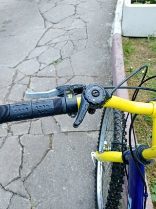 Bicicleta de Montaña Azul y Amarilla