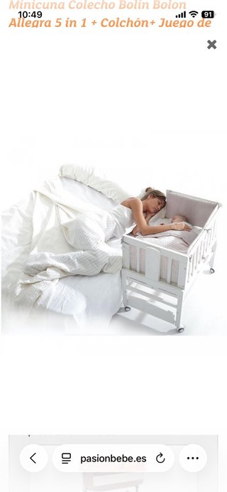 Cuna Baby Love Allegra 5 en 1 Blanca