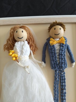Cuadro Novios Original Hecho a Mano