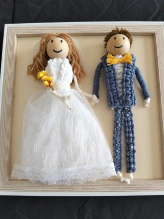 Cuadro Novios Original Hecho a Mano