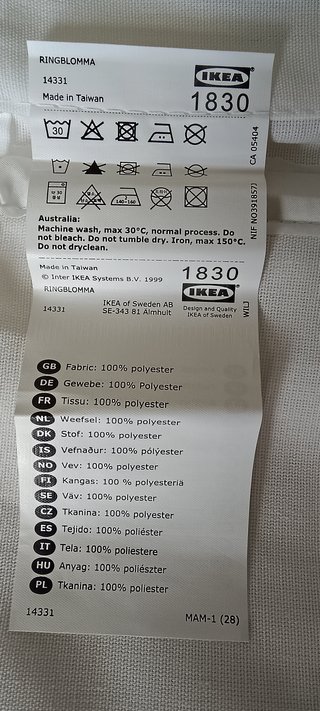 6 Estores IKEA RINGBLOMMA 60x160 Blanco