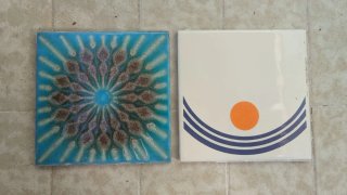 1 m² Azulejos Vintage Florales Turquesa