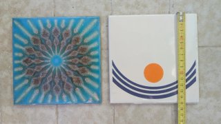 1 m² Azulejos Vintage Florales Turquesa