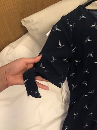 Vestido azul con estampado