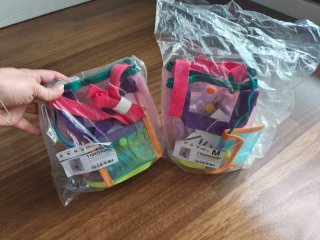 Lote de 2 Bolsitos Zara transparente multicolor