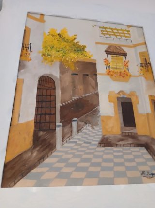 Dos Cuadros Originales Barrio Santa Cruz