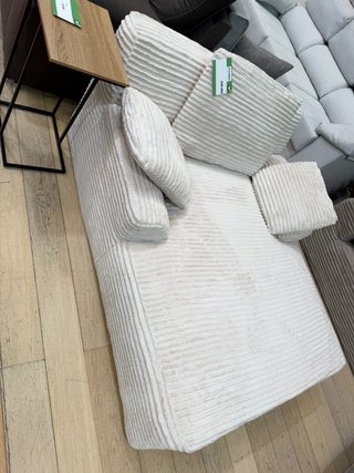 Sofá Cama Corduroy Beige/Gris 2 Plazas