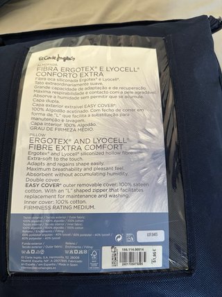 Almohada El Corte Inglés Fibra Ergotex Lyocell