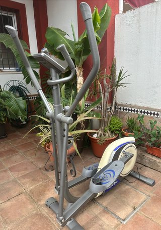 Bicicleta Elíptica Estática Gris