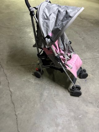 Silla de paseo McLaren gris y rosa