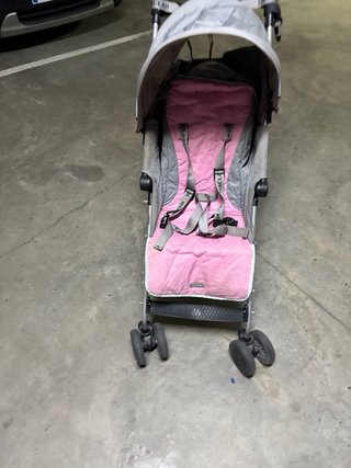Silla de paseo McLaren gris y rosa