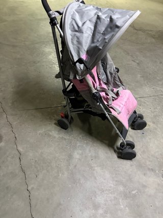 Silla de paseo McLaren gris y rosa