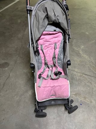 Silla de paseo McLaren gris y rosa