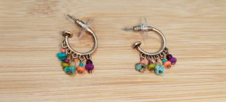 Pendientes Aro Dorados Multicolor
