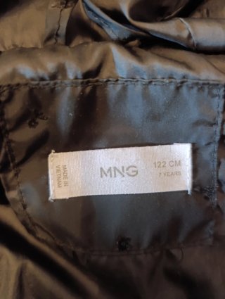 Abrigo Mango niña 7 años negro