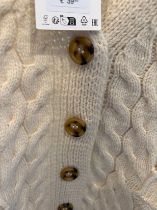 Chaqueta punto Zara beige Talla S