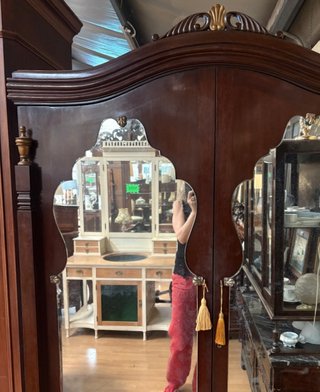 Armario Francés 2 Puertas Madera y Cristal