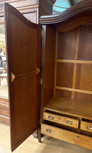 Armario Francés 2 Puertas Madera y Cristal