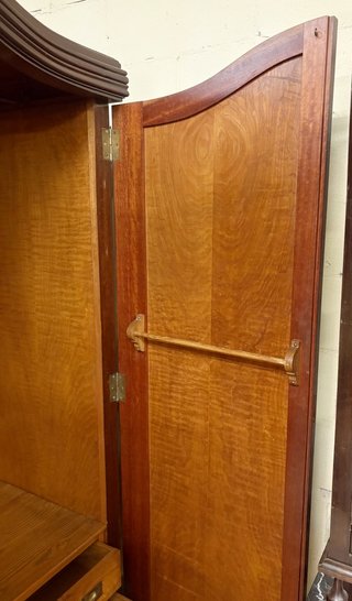 Armario Francés 2 Puertas Madera y Cristal