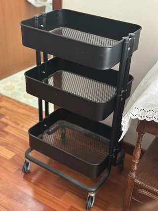Carrito ruedas Raskog negro Ikea