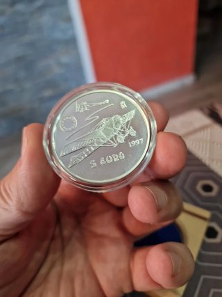 5 Euros Plata nieuport 1997 Flor de Cuño 1 Onza