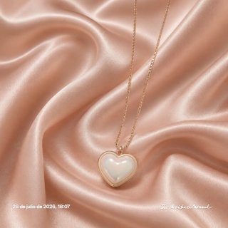 Collar Corazón Nacarado.
