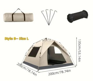 Tienda campaña 3/4 personas impermeable 2x2m