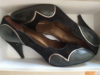 Scarpe eleganti in pelle e camoscio