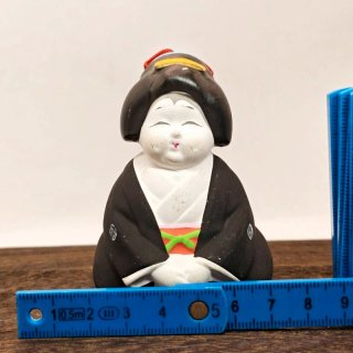 Bambola Giapponese Otafuku Hakata Ningyo Ceramica